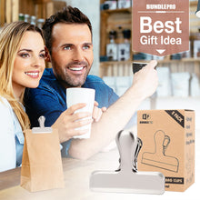Load image into Gallery viewer, Pack of 8 Bag Clips, Stainless Steel and Heavy Duty Metal Bag Clip,Tightly Seals Chip, Coffee, Bread or Cereal Bags to Keep Food Fresh, for Home, Kitchen, Office, Pantry, Camping (Rainbow)