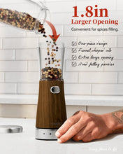 Load image into Gallery viewer, Electric Salt and Pepper Grinder, Stainless Steel Rechargeable Salt and Pepper Grinder Set with 4.5 oz Large Capacity, 1.8&quot; Wide Mouth, Adjustable Coarseness, Ideal for Kitchen
