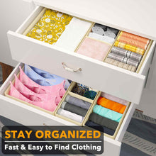 Load image into Gallery viewer, SpaceAid Drawer Organizer Clothes, 12 Pack Dresser Organizer Bins for Nursery, Closet Organization and Storage Dividers for Clothing, Baby Clothes, Underwears, Socks (Black)