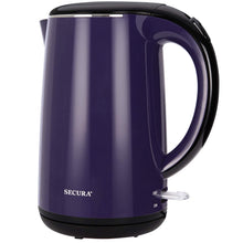 Load image into Gallery viewer, Secura Original Stainless Steel Double Wall Electric Water Kettle 1.8 Quart with Auto Shut-Off &amp; Boil-Dry Protection, Black Onyx SWK-1701DA/HB-3227B
