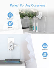 Load image into Gallery viewer, USB Wall Charger, Wall Plug Adapter Outlet Extender, TESSAN 3 Charger Block (1 USB C Port), Multi Charging Station for Cruise, Bathroom, Office, Dorm Essentials