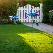Load image into Gallery viewer, WONDER GARDEN Wind Spinners Outdoor - 2 Pack Small Metal Flamingo Wind Spinner Windmill, Wind Sculpture for Yard Patio Lawn Decor