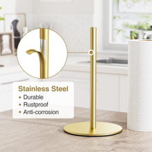 Load image into Gallery viewer, Silver Paper Towel Holder Free-Standing, Premium Stainless Steel Paper Rolls Organizer, Classic Fashion Kitchen Roll Dispenser