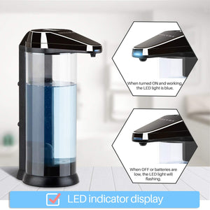Secura 17oz Automatic Liquid Soap Dispenser, Touchless Battery Operated Hand Soap Dispenser with Adjustable Soap Dispensing Volume Control Dial, Personal Care Dispenser for Household Use (Chrome)