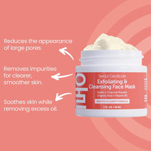 Load image into Gallery viewer, SeoulCeuticals Korean Face Scrub - Exfoliating Face Mask Skincare K Beauty Mask for Glass Skin - Kaolin Clay + Charcoal Cream Exfoliant Mask 2oz