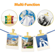 Load image into Gallery viewer, Pack of 8 Bag Clips, Stainless Steel and Heavy Duty Metal Bag Clip,Tightly Seals Chip, Coffee, Bread or Cereal Bags to Keep Food Fresh, for Home, Kitchen, Office, Pantry, Camping (Rainbow)