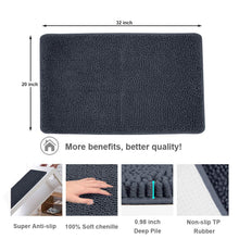 Load image into Gallery viewer, Secura Bathroom Rugs, 47 x 28 Inches, Extra Soft &amp; Thick, Absorbent Water Bath Mat, Machine Washable Non-Slip Bath Mats for Bathroom, Shower, and Tub, Home Decor Accessories (Gray)