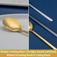 Load image into Gallery viewer, 12 Pcs Coffee Spoons Set, 6.7&quot; Gold Tea Spoons Long Handle, Gold Small Teaspoons, Stainless Steel Espresso Spoon, Long Spoon for Stirring, Coffee Bar Accessories