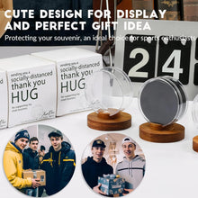 Load image into Gallery viewer, upDec Jersey Frame Display Case, Large Clear Acrylic Shadow Box with UV Protection for Basketball Baseball Football Soccer Hockey Shirts, Hockey Puck Display Case Acrylic Clear Holder with Wood Base