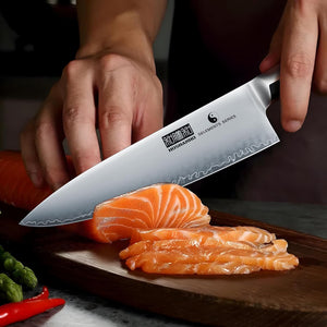 Chef Knife 8 Inch, Japanese Super Steel Kitchen Knife Ultra Sharp Cooking Knife, Professional Chef's Knife with Ergonomic Red Sandalawood Handle