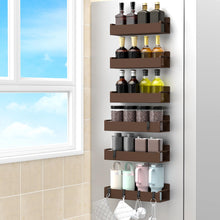 Load image into Gallery viewer, 4 Pack Magnetic Spice Rack Organizer for Refrigerator and Oven, Black Fridge Organizers and Storage for Kitchen