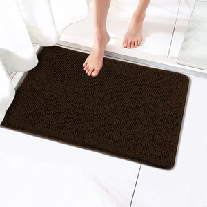 Secura Bathroom Rugs, 47 x 28 Inches, Extra Soft & Thick, Absorbent Water Bath Mat, Machine Washable Non-Slip Bath Mats for Bathroom, Shower, and Tub, Home Decor Accessories (Gray)