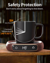Load image into Gallery viewer, Coffee Mug Warmer, Cup Warmer for Desk with Auto Shut Off, 3 Temp Settings, Mug Warmer for Coffee, Beverage, Milk, Tea, Hot Chocolate, Coffee Warmer Plate in Your Home &amp; Office, Gift (Dark Black)