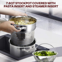 Load image into Gallery viewer, Duxtop Professional Stainless Steel Induction Cookware Set, 19PC Kitchen Pots and Pans Set, Heavy Bottom with Impact-bonded Technology