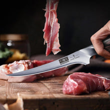Load image into Gallery viewer, Fillet Knife 7 Inch, Super Sharp Boning Knife in High Carbon Stainless Steel, Professional Japanese Fish Knives for Meat Poultry Cutting