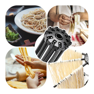 Collapsible Pasta Drying Rack - Spaghetti Noodle Drying Rack with 10 Bar Handles White