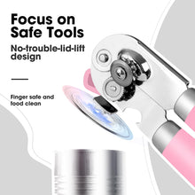 Load image into Gallery viewer, Beneno Can Opener Manual with Magnet, Hand Held Heavy Duty Can Opener with Durable Sharp Blade Smooth Edge, Big Effort-Saving Knob, Soft Grip Rubber Handle, Multifunctional Bottle Opener, Green