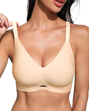 Load image into Gallery viewer, Wireless Jelly Bras for Women Push Up Seamless Comfort T-Shirt Bra | Full Coverage Everyday Bralette with Breathable Mesh Vents for Sleep and Yoga, Includes Matching Extender and Laundry Bag