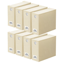 Load image into Gallery viewer, SpaceAid 8 Pack Bed Sheet Organizers and Storage, Foldable Sheet Organizer for Linen Closet, Sheets Set Folder Keeper with Window XL (Queen &amp; King Size) Bedding Container (Beige, 8 Pack)