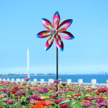 Load image into Gallery viewer, WONDER GARDEN Wind Spinners for Yard and Garden-Solar Wind Spinner - 5.2 FT Wind Sculptures &amp; Spinners Windmill with LED Light Glass Ball for Garden Patio Outdoor Decor