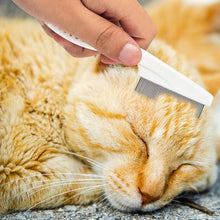 Load image into Gallery viewer, Multifunctional Pet Grooming Comb - 2023 New 2 in 1 Dual-Sided Comb for Tear Stain Removal, Massage and Grooming Small Dogs and Puppies (White)