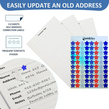 Load image into Gallery viewer, Comkiso Address Book with Individual Alphabetical Tabs Laminated, Large Print Address Book with 468 Wide Lining Entry Spaces, Change of Address Labels, Hardcover Address Book 5.7 x 8.5" - Bloom