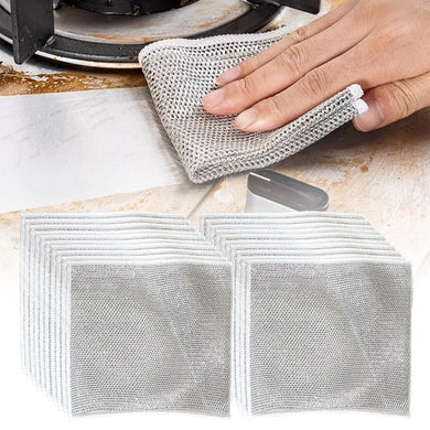 Multipurpose Wire Dishwashing Rags for Wet and Dry, 2024 New Reusable Non Scratch Wire Dishcloth, Premium Scrubbing Wire Dishwashing Rags for Scrubs Dishes, Sinks Cleans (5)
