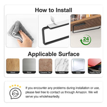 Load image into Gallery viewer, Paper Towel Holder Under Cabinet - Wall Mounted Paper Towel Holder No Drilling, Adhesive Under Cabinet Roll Holder, Black Kitchen Towel Holder, 31 x 8 x 3.5 cm, Aluminum, Black