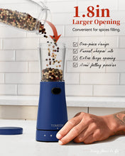 Load image into Gallery viewer, Electric Salt and Pepper Grinder Set with Storage Base, Stainless Steel Rechargeable Salt and Pepper Grinder Set with 4.5 oz Large Capacity, 1.8&quot; Wide Mouth, Adjustable Coarseness, Ideal for Kitchen