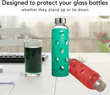 Load image into Gallery viewer, Brieftons Silicone Sleeves: 6-Pack Insulated Anti-Slip Protection Covers, Ultra Thick &amp; Durable, Better Than Neoprene &amp; Rubber, Also Perfect for Aquasana, Pratico Kitchen, Epica &amp; Other Glass Bottles