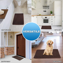 Load image into Gallery viewer, Secura Bathroom Rugs, 47 x 28 Inches, Extra Soft &amp; Thick, Absorbent Water Bath Mat, Machine Washable Non-Slip Bath Mats for Bathroom, Shower, and Tub, Home Decor Accessories (Gray)