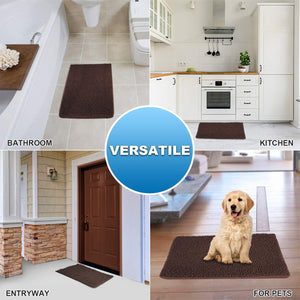 Secura Bathroom Rugs, 47 x 28 Inches, Extra Soft & Thick, Absorbent Water Bath Mat, Machine Washable Non-Slip Bath Mats for Bathroom, Shower, and Tub, Home Decor Accessories (Gray)
