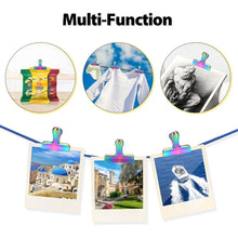 Load image into Gallery viewer, Pack of 8 Bag Clips, Stainless Steel and Heavy Duty Metal Bag Clip,Tightly Seals Chip, Coffee, Bread or Cereal Bags to Keep Food Fresh, for Home, Kitchen, Office, Pantry, Camping (Rainbow)