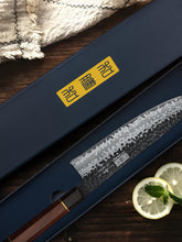 Load image into Gallery viewer, 9 Inch Kiritsuke Chef Knife, Japanese Hand Forged 9 Layers 10Cr15CoMoV High Carbon Steel Kitchen Knife, Professional Chef&#39;s Knife with Ergonomic Rosewood Handle