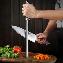 Load image into Gallery viewer, Honing Rod,10 Inch Professional Kitchen Knife Sharpener Rod, Japanese High Carbon Knife Sharpening Steel with Ergonomic Pakkawood Handle, Ideal for All Chef Knives