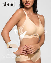 Load image into Gallery viewer, Wireless Jelly Bras for Women Push Up Seamless Comfort T-Shirt Bra | Full Coverage Everyday Bralette with Breathable Mesh Vents for Sleep and Yoga, Includes Matching Extender and Laundry Bag