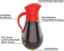 Load image into Gallery viewer, Brieftons Glass Water Bottles (Pack of 6) and Oil &amp; Vinegar Dispensers (Pack of 2)