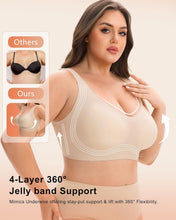Load image into Gallery viewer, Wireless Jelly Bras for Women Push Up Seamless Breathable Full Coverage No Underwire Plus Size Older T-Shirt Bralette