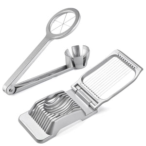 Egg Slicer Hard Boiled Eggs Slicer Stainless Steel Wire Egg Slicer Heavy Duty Aluminium Egg Cutter for Egg Strawberry Soft Fruit