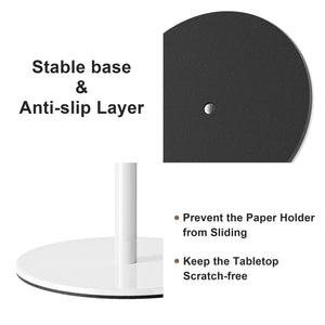 Silver Paper Towel Holder Free-Standing, Premium Stainless Steel Paper Rolls Organizer, Classic Fashion Kitchen Roll Dispenser