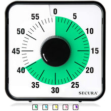 Load image into Gallery viewer, Secura 60-Minute Visual Countdown Timer, 7.5-Inch Oversize Classroom Visual Timer for Kids and Adults, Durable Mechanical Kitchen Timer Clock with Magnetic Backing (Blue)