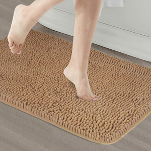 Secura Bathroom Rugs, 47 x 28 Inches, Extra Soft & Thick, Absorbent Water Bath Mat, Machine Washable Non-Slip Bath Mats for Bathroom, Shower, and Tub, Home Decor Accessories (Gray)