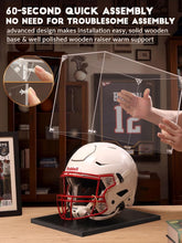 Load image into Gallery viewer, JupDec Baseball Display Case with Wood Stand, Clear Acrylic Stable &amp; Secure Game Ball Holder Showcase, UV Protection Souvenirs and Collectibles Box with Turf, Ideal Gift for Autograph Single MLB Ball