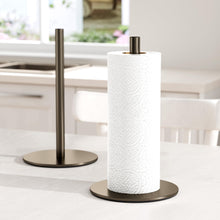 Load image into Gallery viewer, Silver Paper Towel Holder Free-Standing, Premium Stainless Steel Paper Rolls Organizer, Classic Fashion Kitchen Roll Dispenser