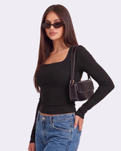 Load image into Gallery viewer, TNNZEET Long Sleeve Shirts for Women Square Neck Ribbed Top Slim Fit Basic Tees Fashion Fall Winter 2026