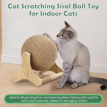 Load image into Gallery viewer, Outamateur Sisal Cat Scratching Ball, Cat Scratcher Ball Toy with Stable Stand, Interactive Exercise Toy for Small Pet Interactive Exercise and Play