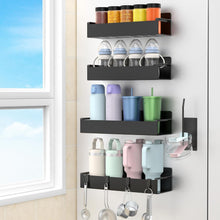 Load image into Gallery viewer, Magnetic Water Bottle Holder for Refrigerator, Cup Holder Organizer for Stanley and Tumbler for Kitchen, Black