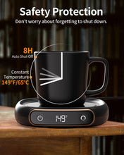 Load image into Gallery viewer, Coffee Mug Warmer, Cup Warmer for Desk with Auto Shut Off, 3 Temp Settings, Mug Warmer for Coffee, Beverage, Milk, Tea, Hot Chocolate, Coffee Warmer Plate in Your Home &amp; Office, Gift (Dark Black)