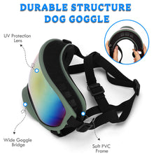 Load image into Gallery viewer, Large Dog Sunglasses Dog Goggles Pet Glasses Pet Eyewear with Adjustable Strap,Glasses for Medium Large Dog Swimming Skating Glasses UV Proof Windproof Dustproof