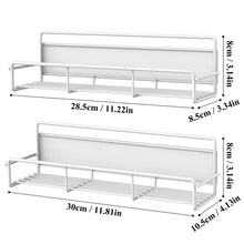 Load image into Gallery viewer, 6 Pack Magnetic Spice Rack Organizer for Refrigerator and Microwave Oven, Metal Fridge Shelf for Kitchen, Matt Black